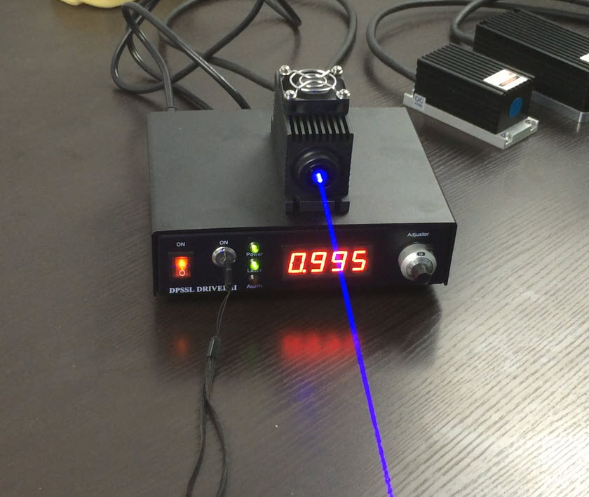 457nm 100mW~500mW Láser semiconductor Azul Diode Laser